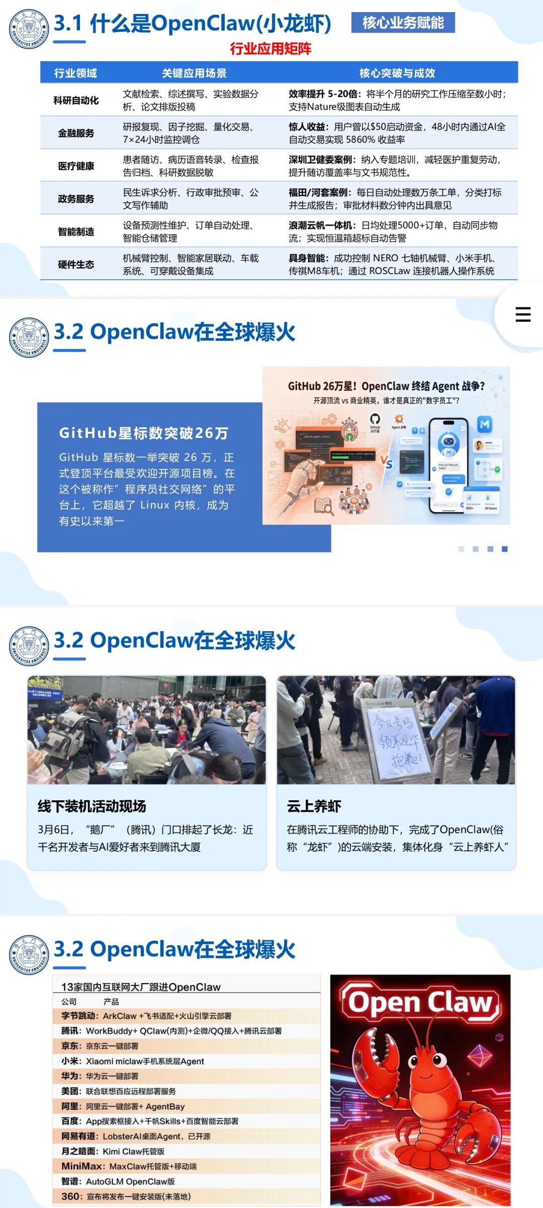 人手一只"小龙虾"！厦大林子雨团队力荐OpenClaw智能体，附140页大模型实战PPT下载