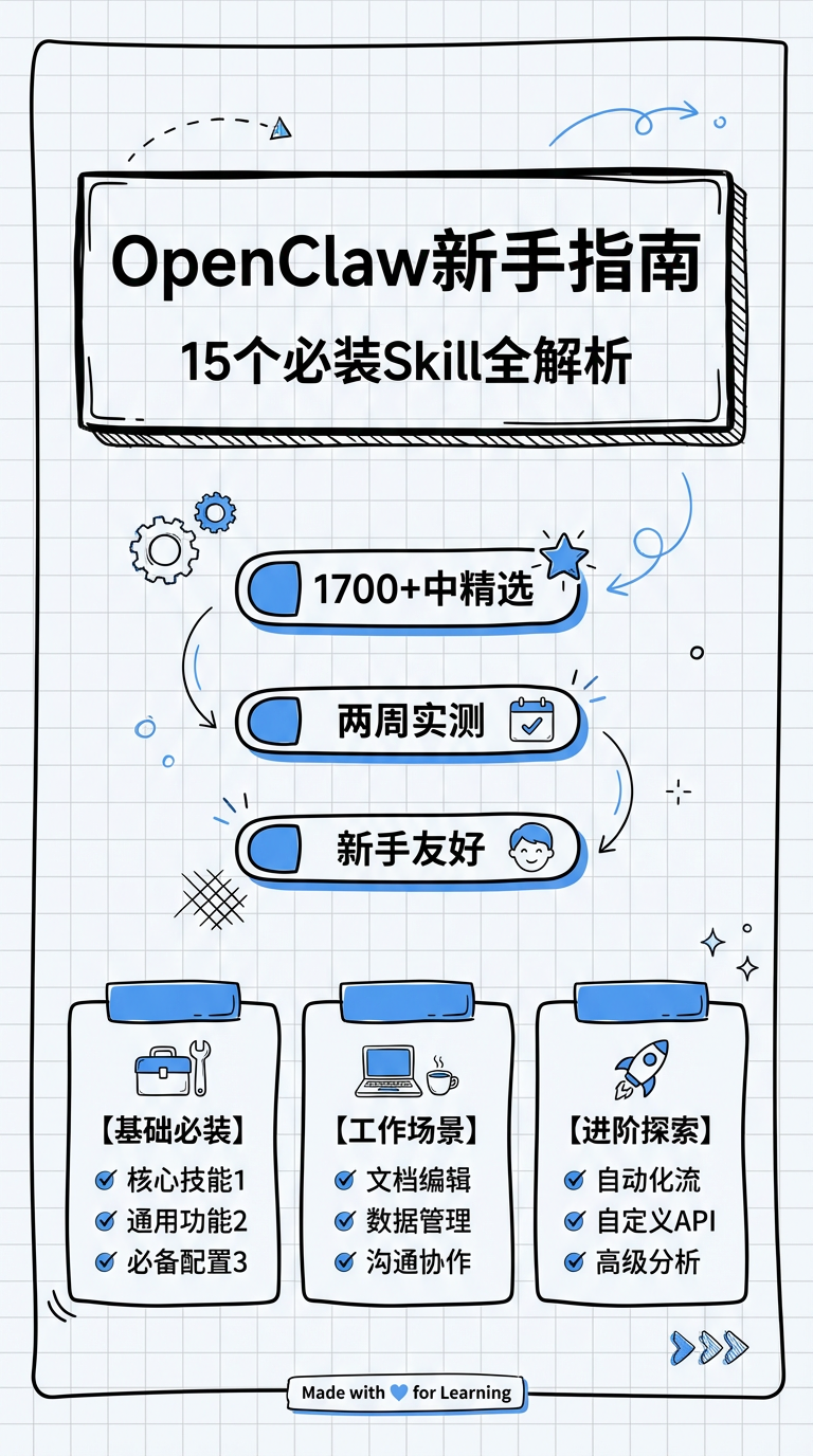 openclaw推荐的15个skill